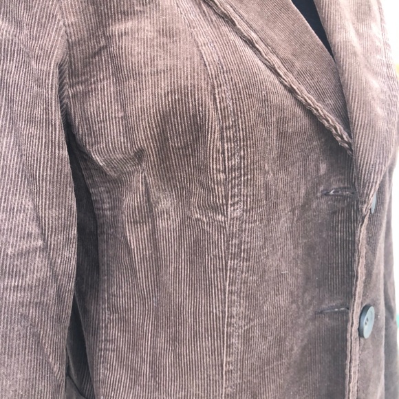 Zara Basic Chocolate Brown Corduroy Classic Blazer - Picture 7 of 16